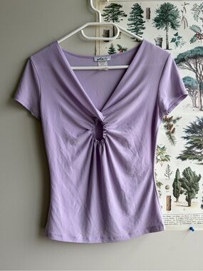 vintage Kaity Keyhole V-Neck Top Small